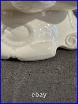 Vintage Atlantic Mold Ceramic Christmas Tree White WithBase. Year 1974 & Signed