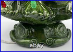 Vintage Atlantic Mold Ceramic Christmas Tree With Base Lighted 16