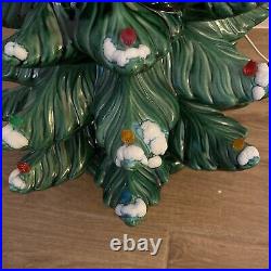 Vintage Atlantic Mold Ceramic Green Christmas Tree 4 Pieces 22