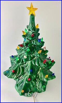 Vintage Atlantic Mold Christmas Tree 1970's 17 inches