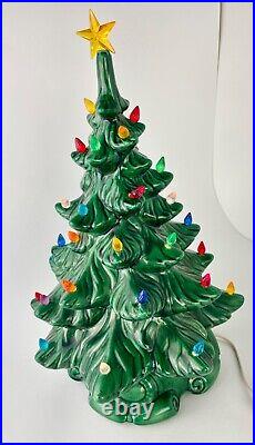 Vintage Atlantic Mold Christmas Tree 1970's 17 inches