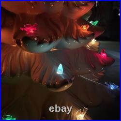 Vintage Atlantic Mold Co White Ceramic Bird Light-up Christmas Tree WithBase 24 in
