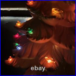 Vintage Atlantic Mold Co White Ceramic Bird Light-up Christmas Tree WithBase 24 in