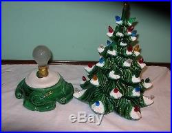 Vintage Atlantic Mold Lighted Ceramic Christmas Tree 18 Tall Frosted Ceramic Tr