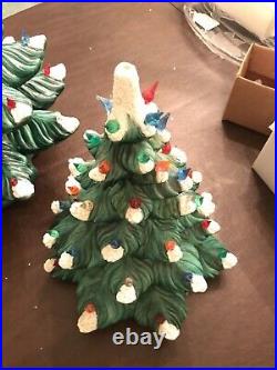 Vintage Atlantic Mold Lighted Ceramic Christmas Tree 22