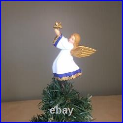 Vintage Avon Advent Tree Music Box Christmas Lights Angel Ornaments COMPLETE