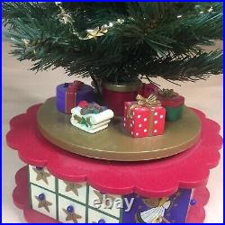 Vintage Avon Advent Tree Music Box Christmas Lights Angel Ornaments COMPLETE