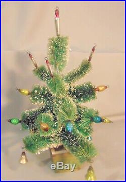 Vintage BOTTLE BRUSH Christmas Tree Mercury Glass Ornament Decorations