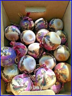 Vintage Barbie Matrix 1996 Purple Christmas Tree Globe Ornament with Bow lot 36