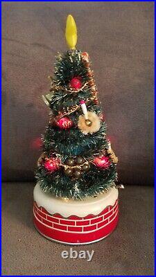 Vintage Battery Operated Blinking Christmas Tree