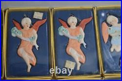 Vintage Bisque Angels Christmas Tree Ornaments Lot of 25 Taiwan PARMA WithBox