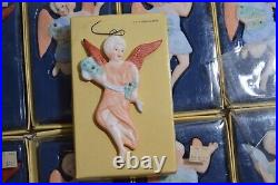 Vintage Bisque Angels Christmas Tree Ornaments Lot of 25 Taiwan PARMA WithBox
