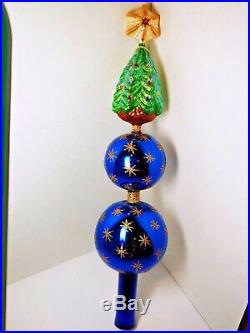 Vintage Blown Glass Finial Christmas tree topper Heaven Christopher Radko 3E4