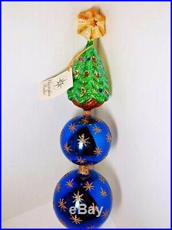 Vintage Blown Glass Finial Christmas tree topper Heaven Christopher Radko 3E4