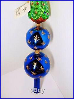 Vintage Blown Glass Finial Christmas tree topper Heaven Christopher Radko 3E4