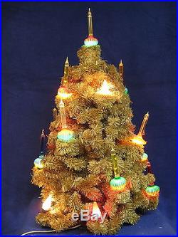 Vintage Bottle Brush Christmas Tree 18 working Bubble Lights Will pack well