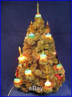 Vintage Bottle Brush Christmas Tree 18 working Bubble Lights Will pack well
