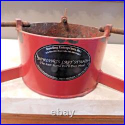Vintage Bowlings Last Stand Christmas Tree Stand 8 3/4 Wide X 6 High