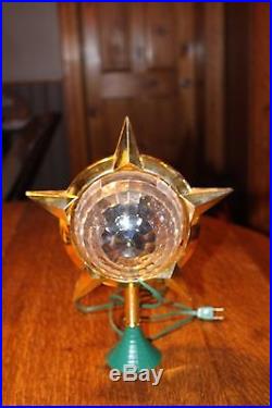 Vintage Bradford Celestial Light Christmas Tree Top Spinner with Box with Stand