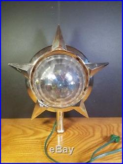 Vintage Bradford Celestial Light Spinning Star Christmas Tree Topper