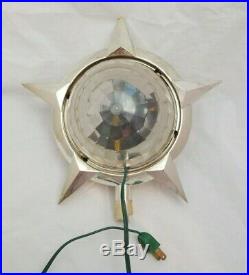 Vintage Bradford Celestial Light Star Spinner Christmas Tree Topper WORKS Star