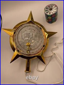 Vintage Bradford Celestial Moons Christmas Tree Topper Motion Star Xmas Ornament