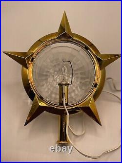 Vintage Bradford Celestial Moons Christmas Tree Topper Motion Star Xmas Ornament