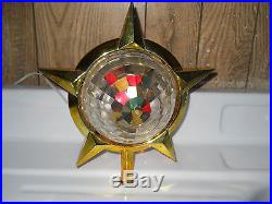 Vintage Bradford Celestial Star Christmas Motion Lamp Tree Topper