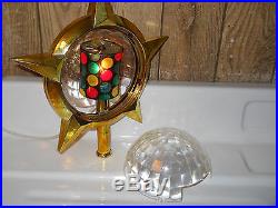Vintage Bradford Celestial Star Christmas Motion Lamp Tree Topper