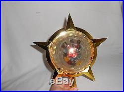 Vintage Bradford Celestial Star Heat Motion Christmas Tree Topper Spinner WORKS