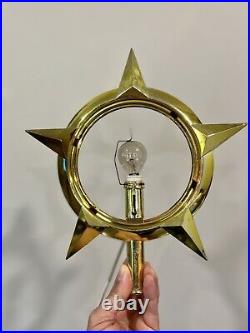 Vintage Bradford Celestial Star Motion Light Christmas Tree Topper