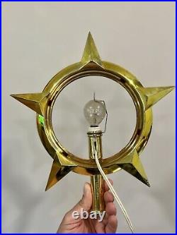 Vintage Bradford Celestial Star Motion Light Christmas Tree Topper