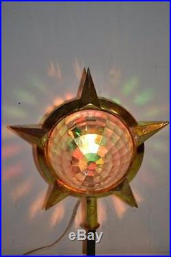 Vintage Bradford Celestial Star Motion Light Christmas Tree Topper PLEASE READ