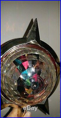 Vintage Bradford Celestial Star Retro Spinner Lamp Christmas Tree topper