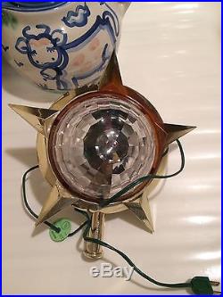 Vintage Bradford Celestial Star Spinner Christmas Tree Topper