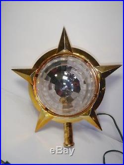 Vintage Bradford Celestrial Light Star Spinner Christmas Tree Topper