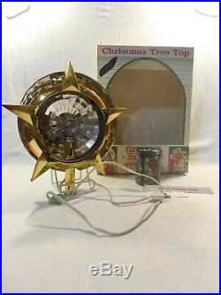 Vintage Bradford Christmas Moving Motion Nativity Scene Tree Topper Light withBox
