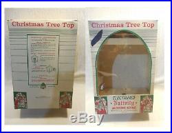 Vintage Bradford Christmas Moving Motion Nativity Scene Tree Topper Light withBox
