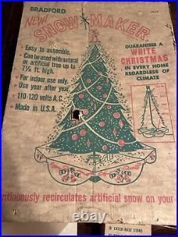 Vintage Bradford Christmas Tree Artificial Snow Maker Parts Read Description