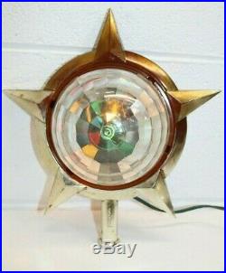 Vintage Bradford Christmas Tree Topper CELESTIAL STAR MOTION LAMP LIGHT Works