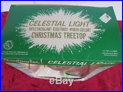 Vintage Bradford Christmas Tree Topper Motion Celestial Star Lighted Electric