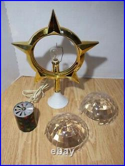 Vintage Bradford Star Celestial Light Tree Topper With Original Box