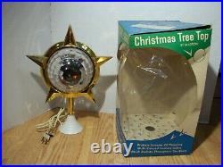 Vintage Bradford Star Celestial Light Tree Topper With Original Box