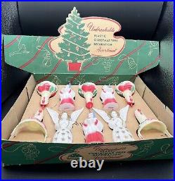Vintage Bradford Unbreakable Plastic Christmas Tree Decoration Assortment with OB