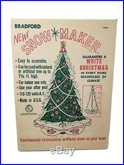Vintage Bradford Xmas Tree Snow Maker Machine with Original Box