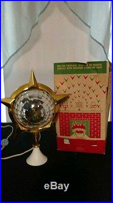 Vintage Bradford celestial christmas Tree Topper Spinner with Original Box