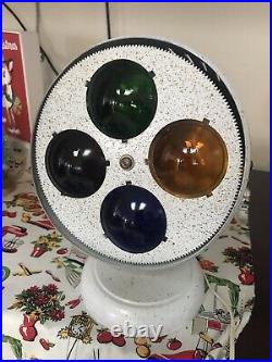 Vintage Bullet Shaped Color Wheel, Glass Lens, Aluminum Christmas Tree, Prisma