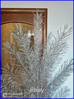 Vintage CHRISTMAS TREE USSR. Aluminum color 4Ft very rare. 1974s