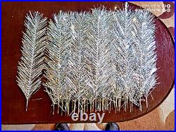 Vintage CHRISTMAS TREE USSR. Aluminum color 4Ft very rare. 1974s