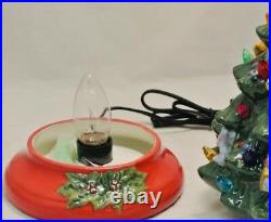 Vintage CHRISTOPER RADKO LIGHTED CERAMIC CHRISTMAS TREE Complete IN BOX